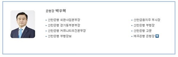 박우혁 행장 프로필